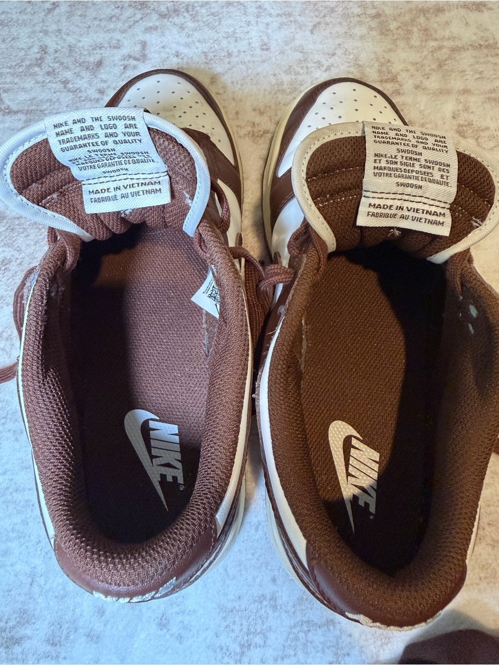 Nike Dunk Low Brown White Sneakers Women’s Size 8 - Picture 9 of 13